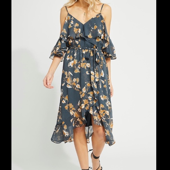 Floral Chiffon Midi Dress - Picture 3 of 9